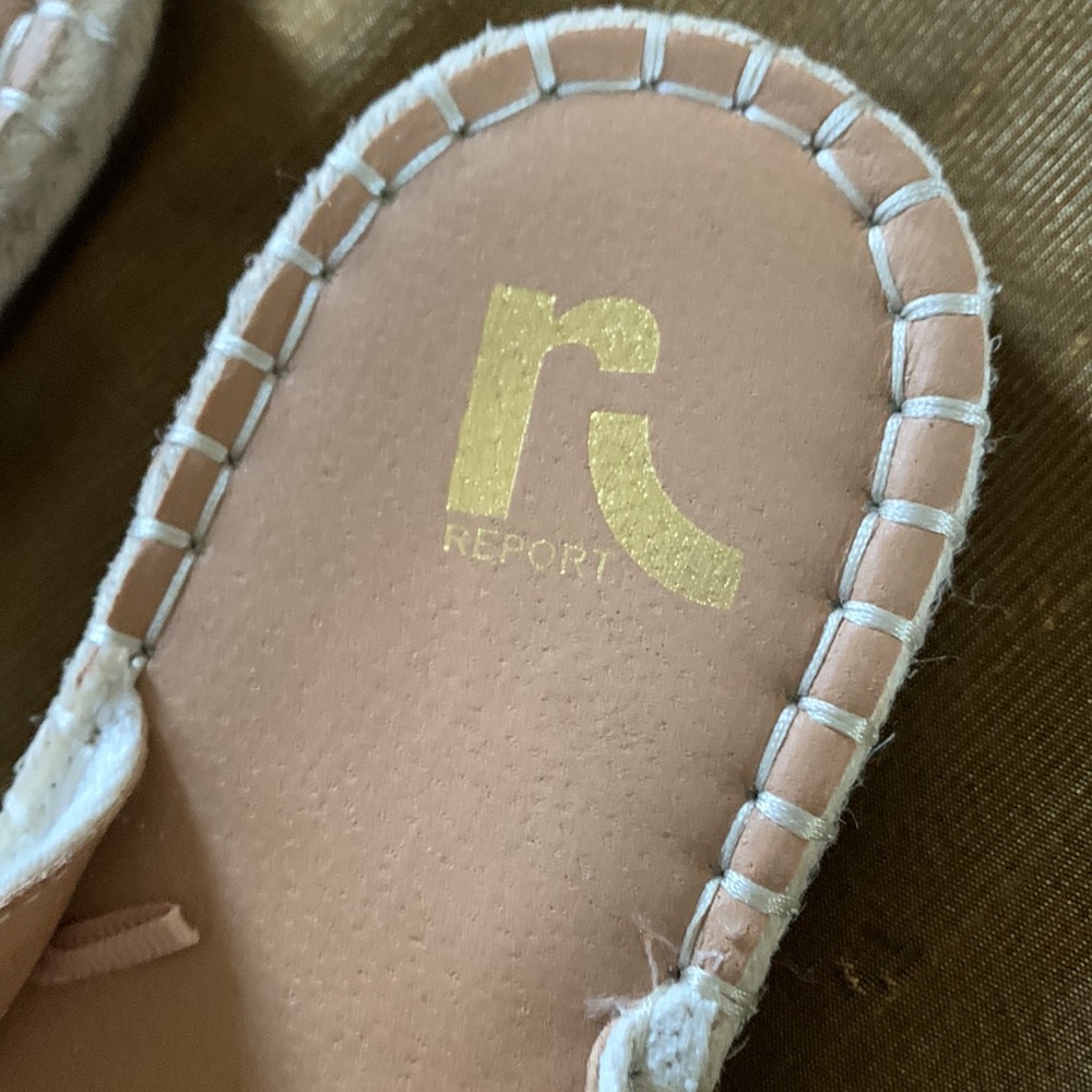 Worn‎ Once Report Espadrille Slides OFF White Canvas size 9 - Picture 5 of 6